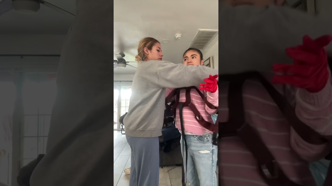 Autistic nonverbal teen gets ready for bus 🚌