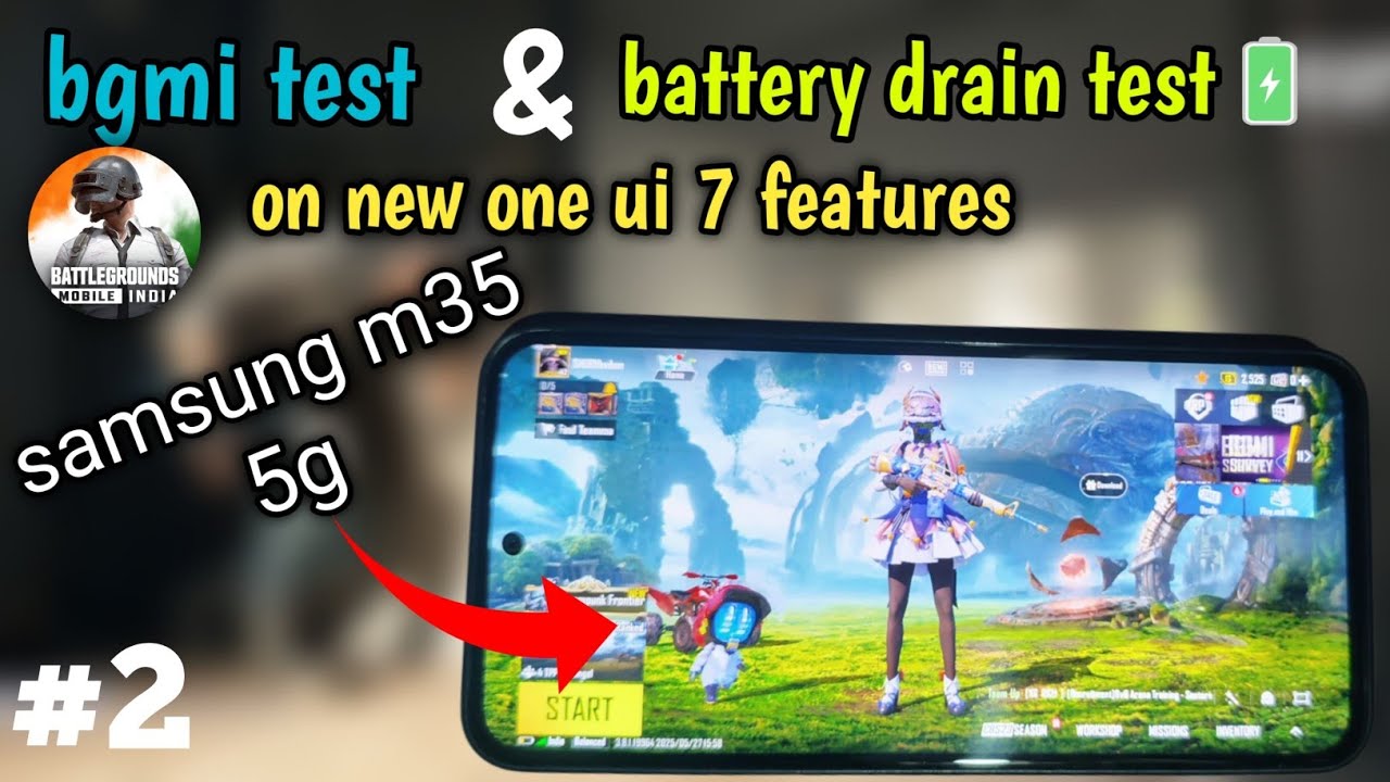 #2 Samsung Galaxy M35 5G: Battery drain Test & bgmi Gaming Review in HDR! #bgmi #samsungm35 #oneui7