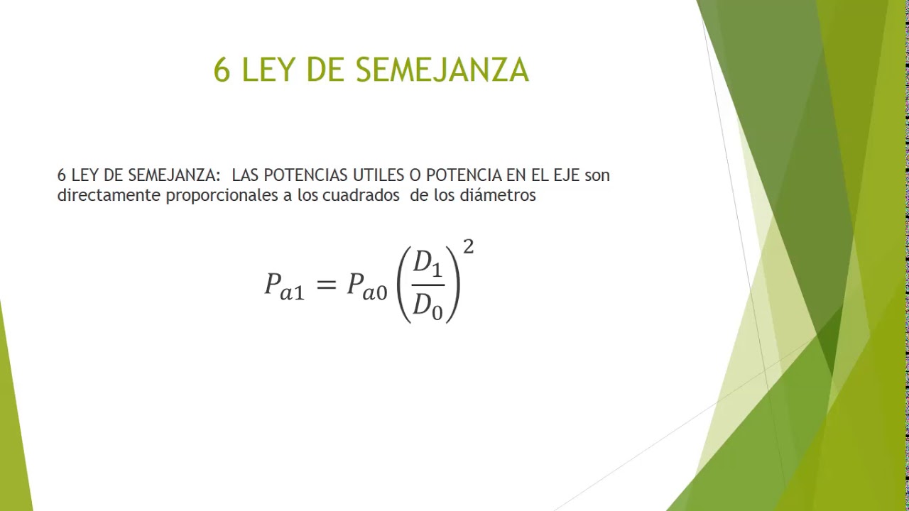 CLASE LEYES DE SEMAJANZA EN TURBINAS  Y INTRODUCCION  HIDRAULICA DE POTENCIA