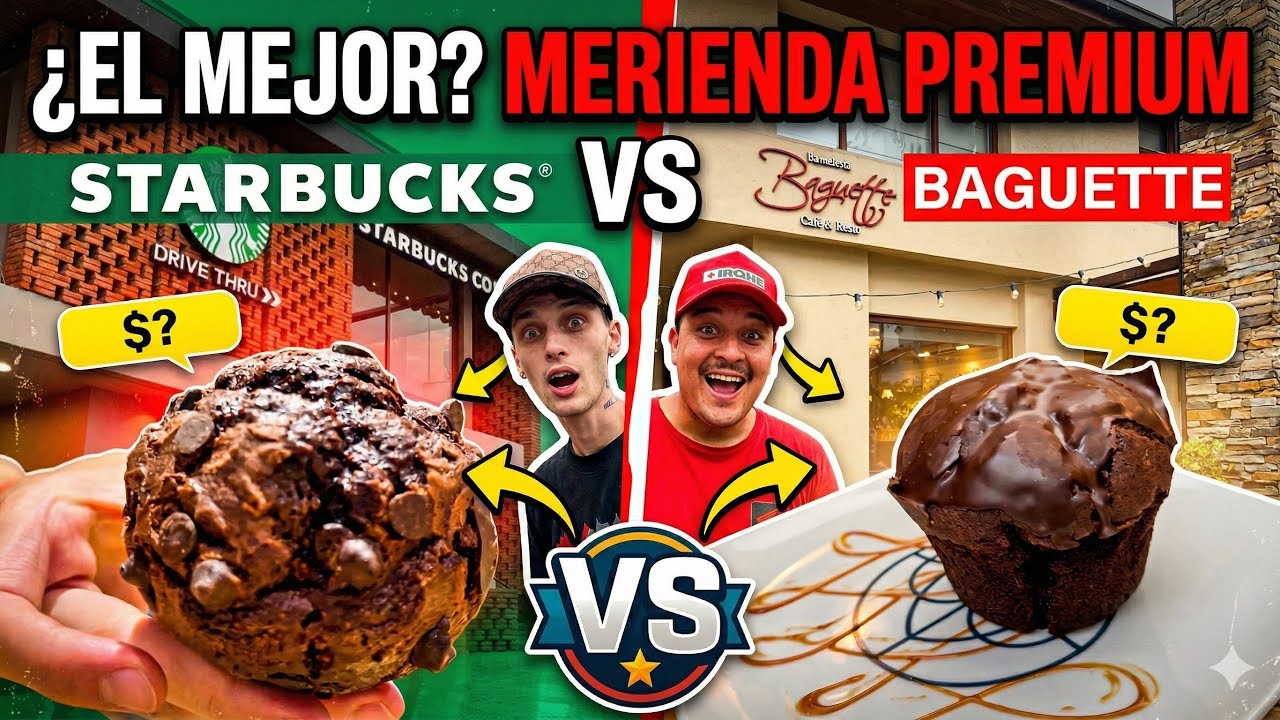 PROBANDO LA MERIENDA PREMIUM: &iquest;Starbucks o Baguette? ☕️🧁 #starbucks #comida #argentina 