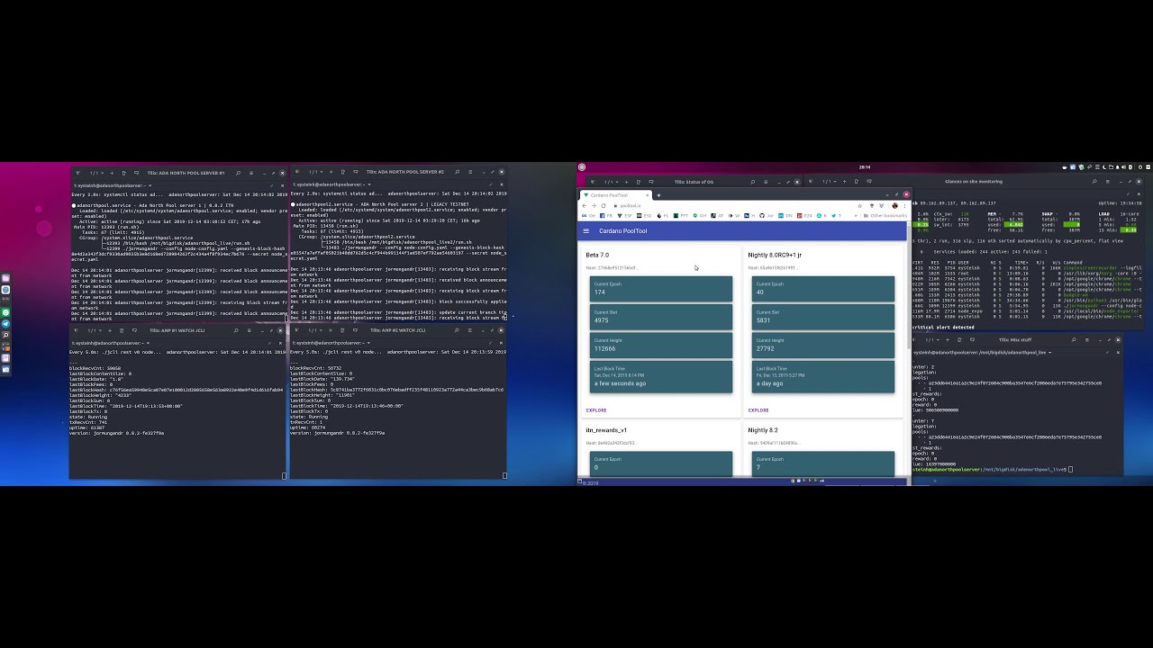 Recording of server during the historic moment of moving from epoch 0 to epoch 1 on the 0.8.2 ITN