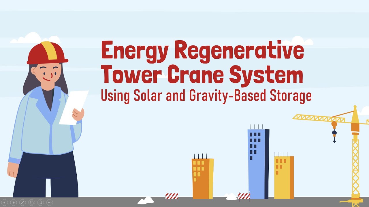ST180 - ENERGY REGENERATIVE TOWER CRANE SYSTEM Using Solar and Gravity-Based Storage