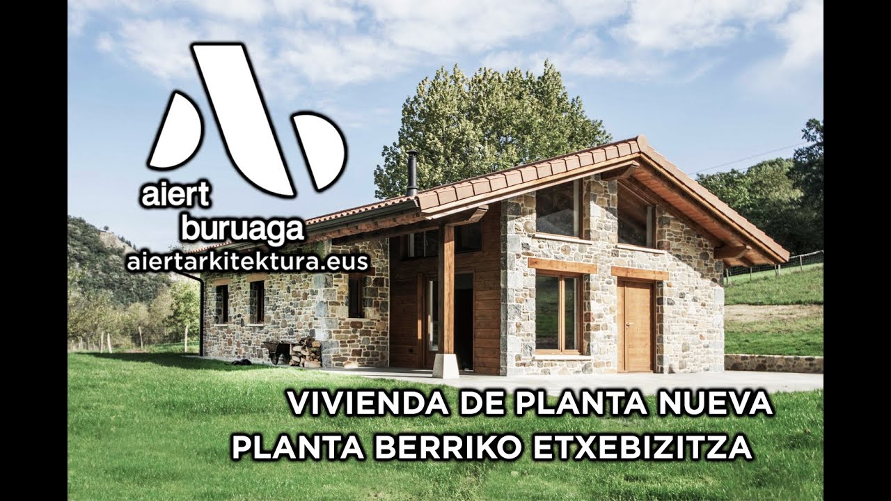 PROYECTO CASA NUEVA UNIFAMILIAR DE PIEDRA Y MADERA EN DURANGO BIZKAIA OIN BERRIKO ETXE BAT