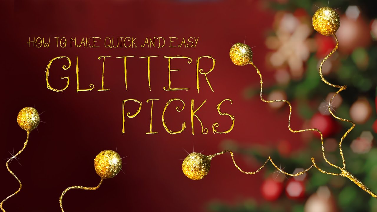 Make Your Tree Sparkle with these Easy & Affordable DIY Glittery Curly Picks