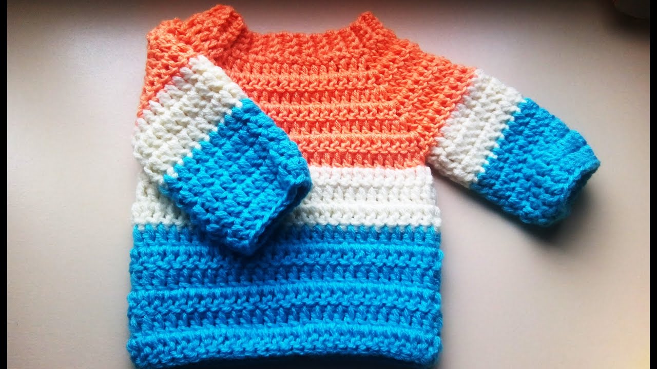 crochet baby sweater/jumper/pullover