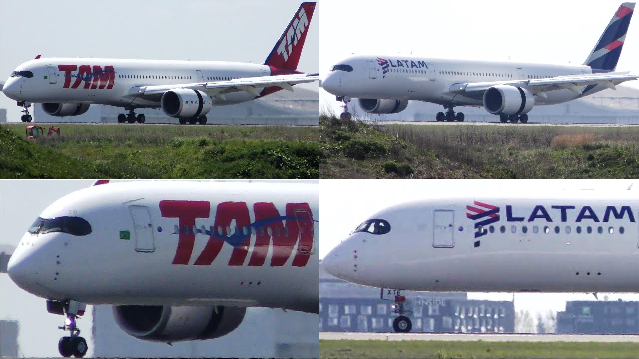 [4K] TAM / LATAM AIRLINES COMPILATION - PARIS CDG AIRPORT
