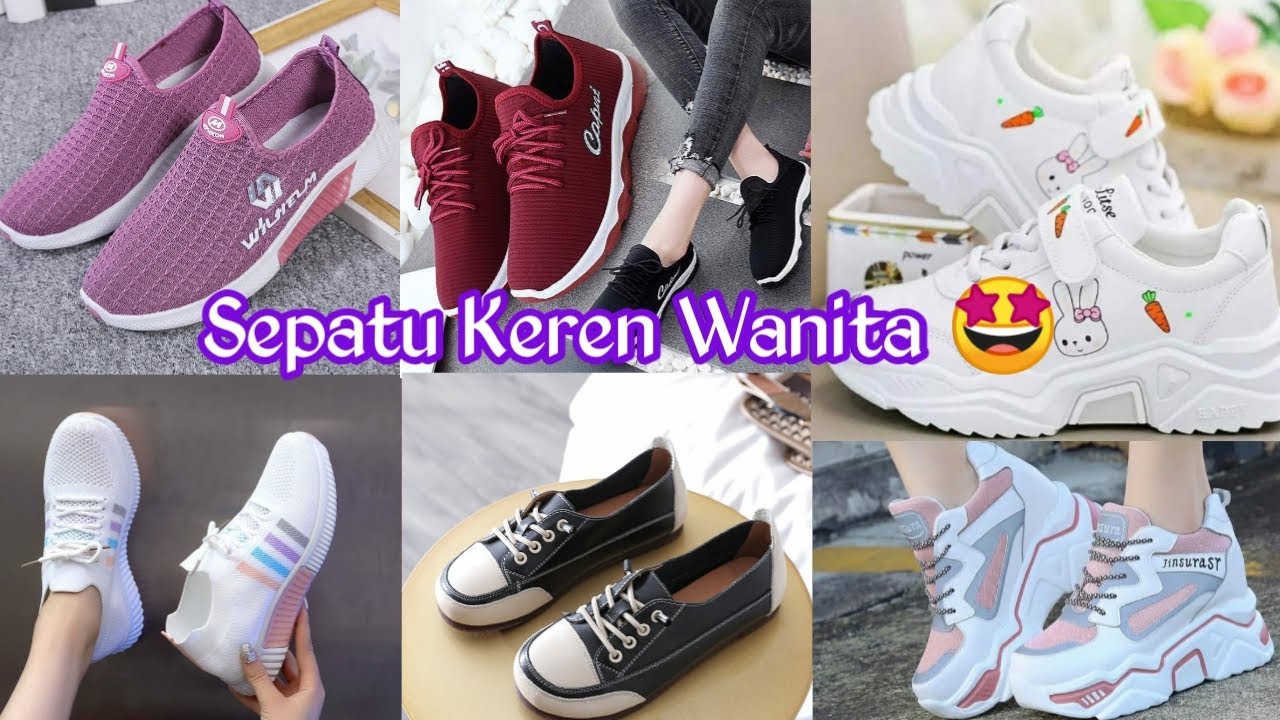 (Sale dan Bayar Di tempat ‼️) Model Sepatu Wanita Sneakers Terbaru, Sepatu Santai Wanita