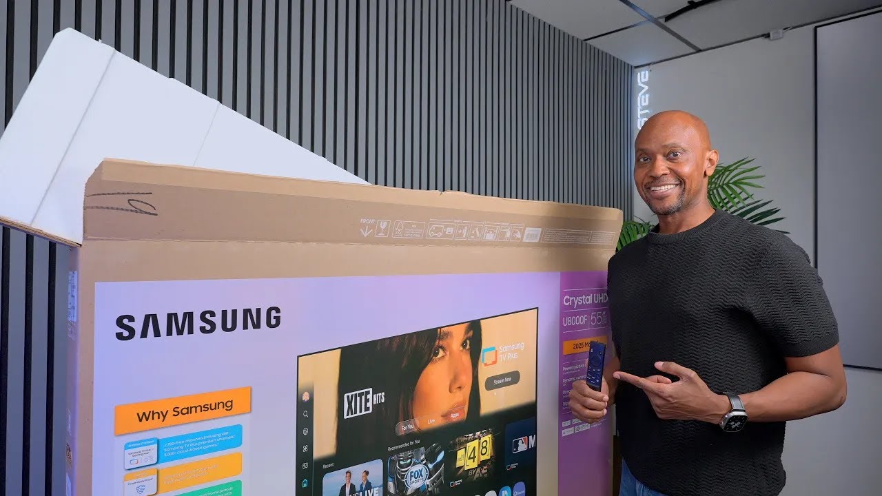 فك صندوق تلفزيون Samsung U8000F Crystal UHD، الألعاب والإعداد