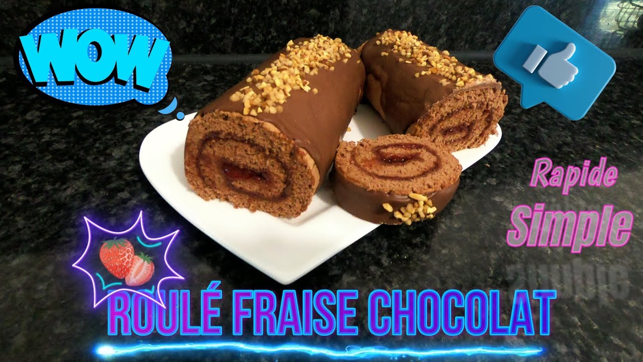 Roulé Fraise Chocolat + invité surprise 😅