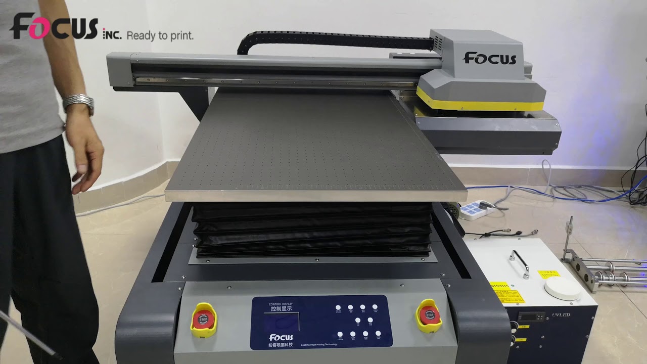 Focus 6090 UV printer galaxy jet 1 Rlease the printer and material instruction