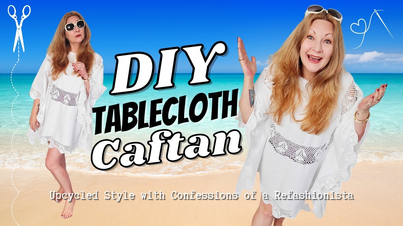 DIY Upcycled Tablecloth Caftan Tutorial
