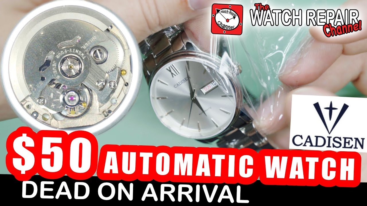 Budget Automatic $50 watch Round 2. Cadisen, NH36A Dead on arrival!