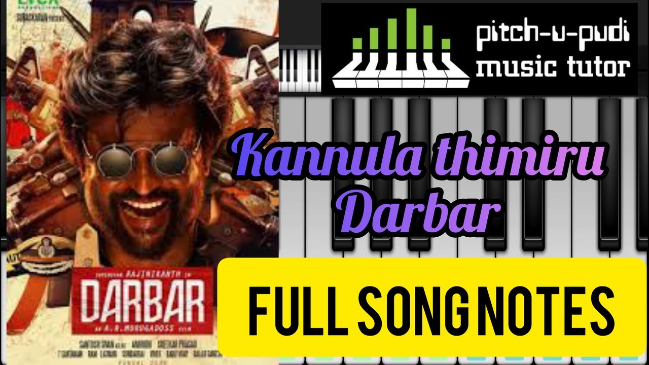 Kannula thimiru | Darbar | Piano tutorial | Anirudh | Pitch-u-pudi