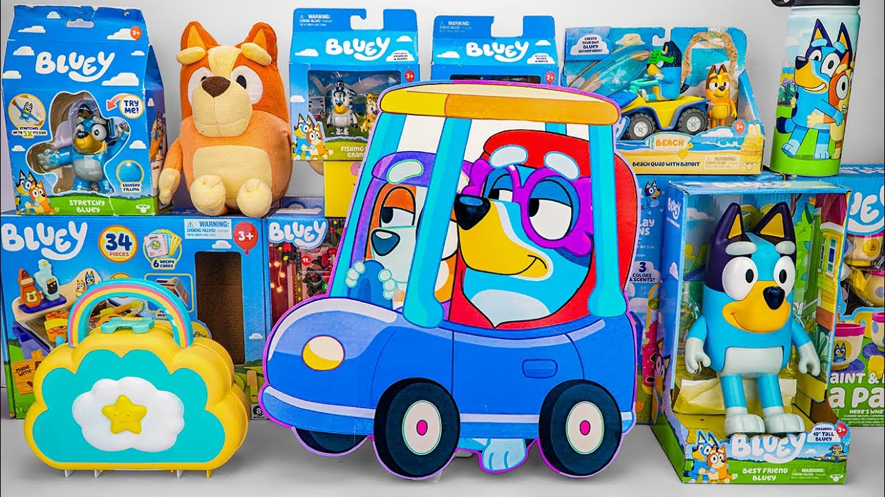 Bluey Toy Collection Unboxing Review 🐾 Mystery Granny Janet and Granny Rita Box & Bluey Pop Up Game
