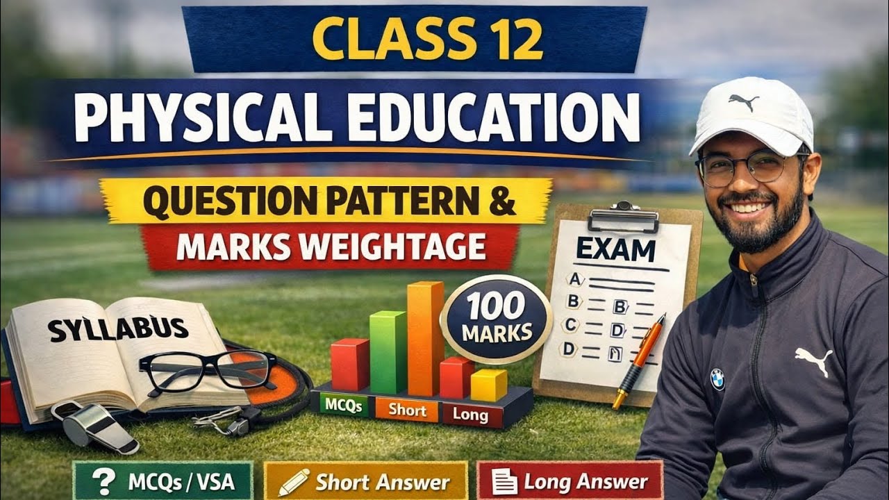 Question pattern and marks weightage (Physical education) Class 12 Boards 2025-26 Proper analysis 🧐 