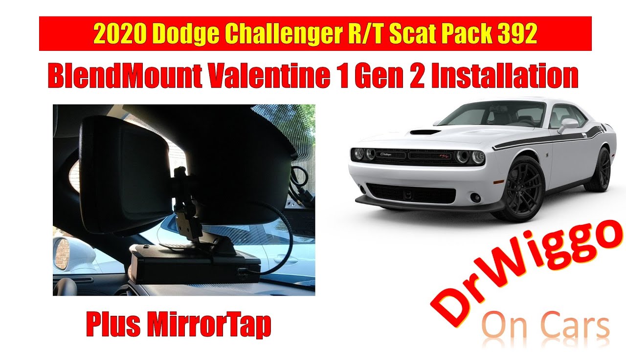 BlendMount + MirrorTap for Valentine One Gen 2 Install in 2020 Dodge Challenger R/T Scat Pack 392