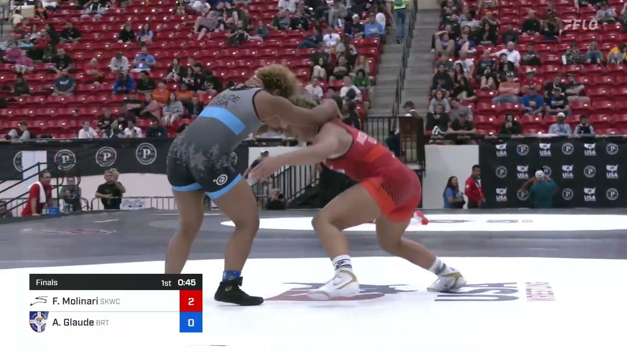 68 Kg Final - Forrest Molinari, Sunkist Kids Wrestling Club Vs Alexandria Glaude, Beaver Dam RTC -