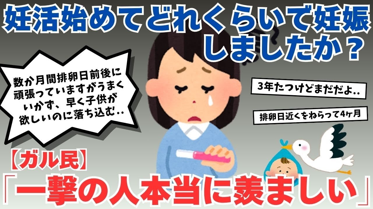 【気になる】妊活開始してどのくらいで妊娠しましたか？【ガルちゃん】