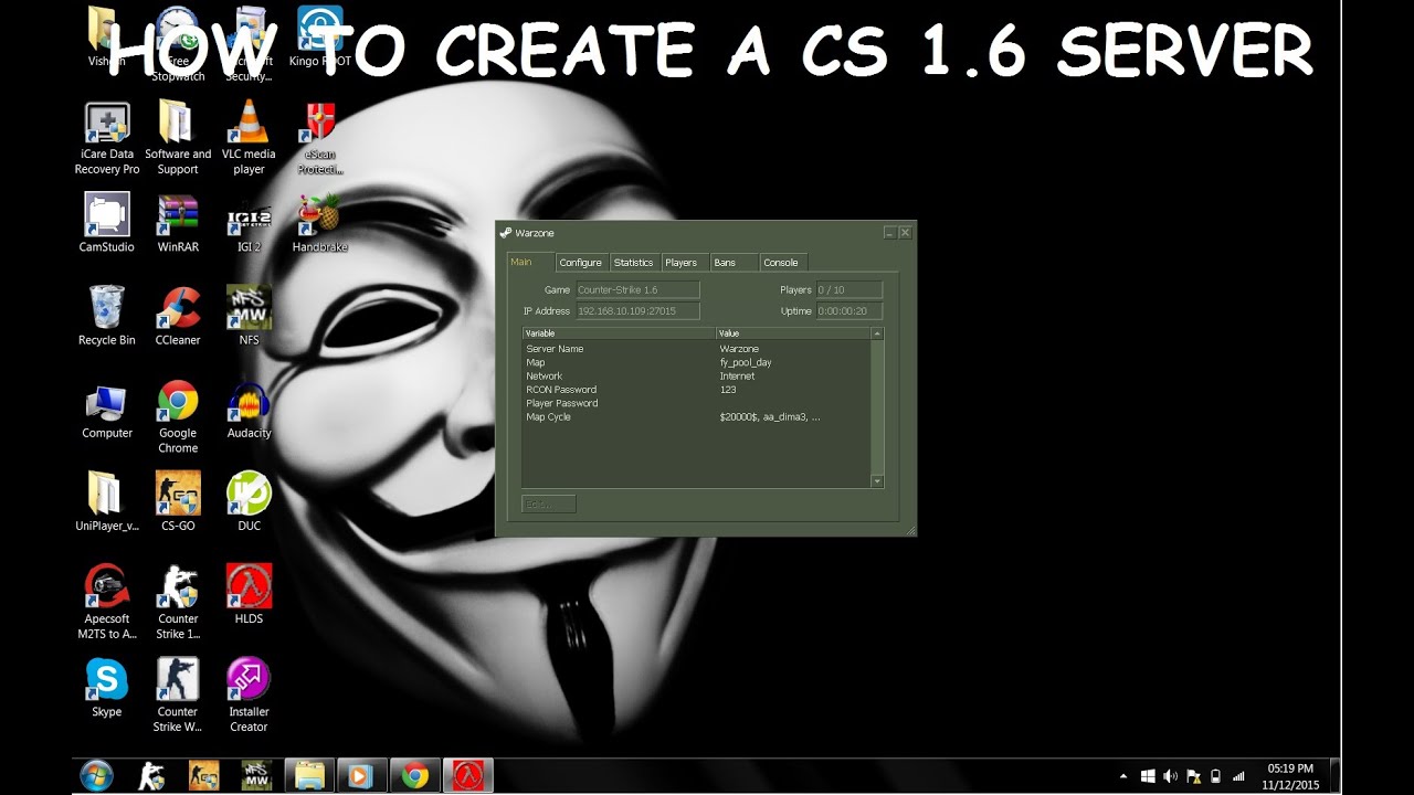 How To Create Counter Strike 1.6 HLDS Dedicated Server [Non-Steam] 2015