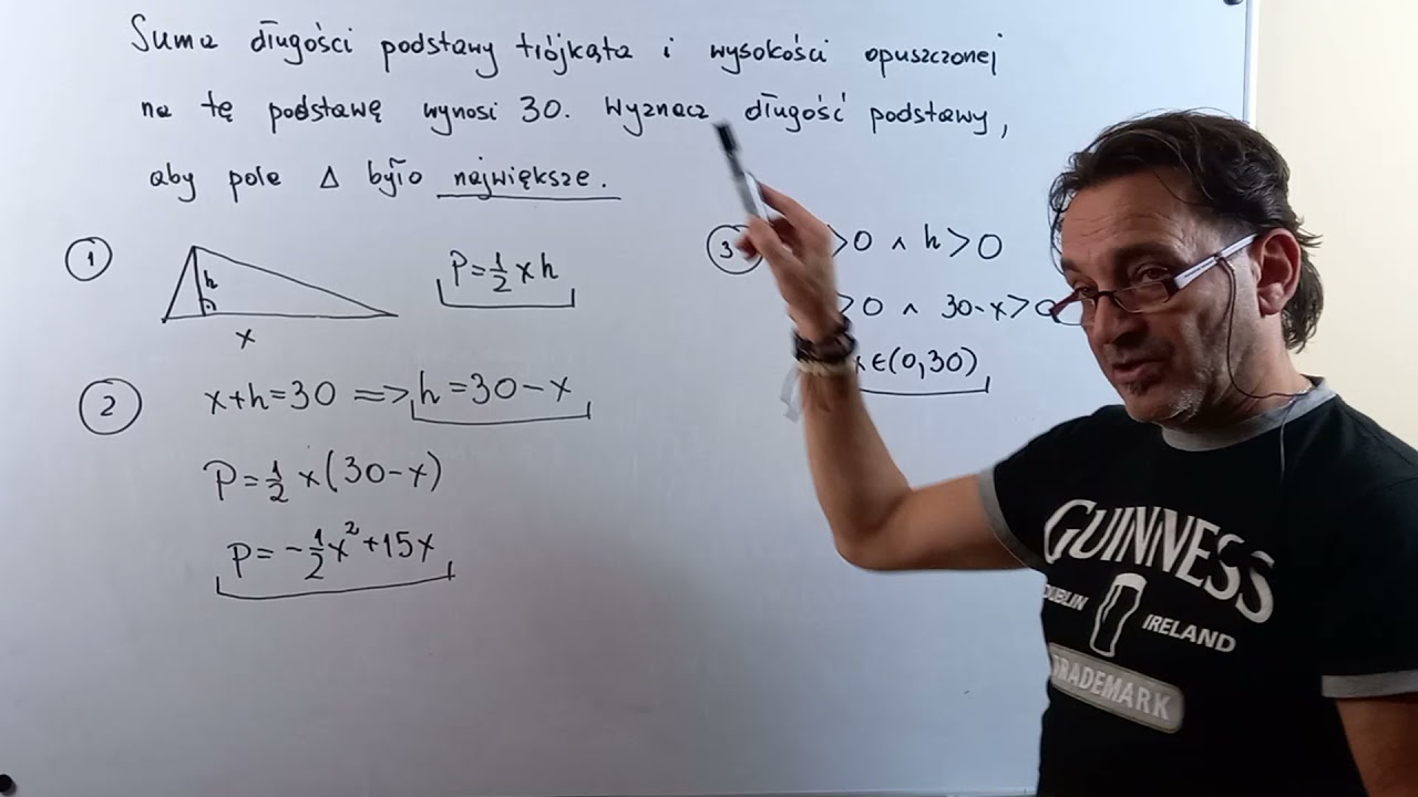 Trójmian kwadratowy (zadania optymalizacyjne)