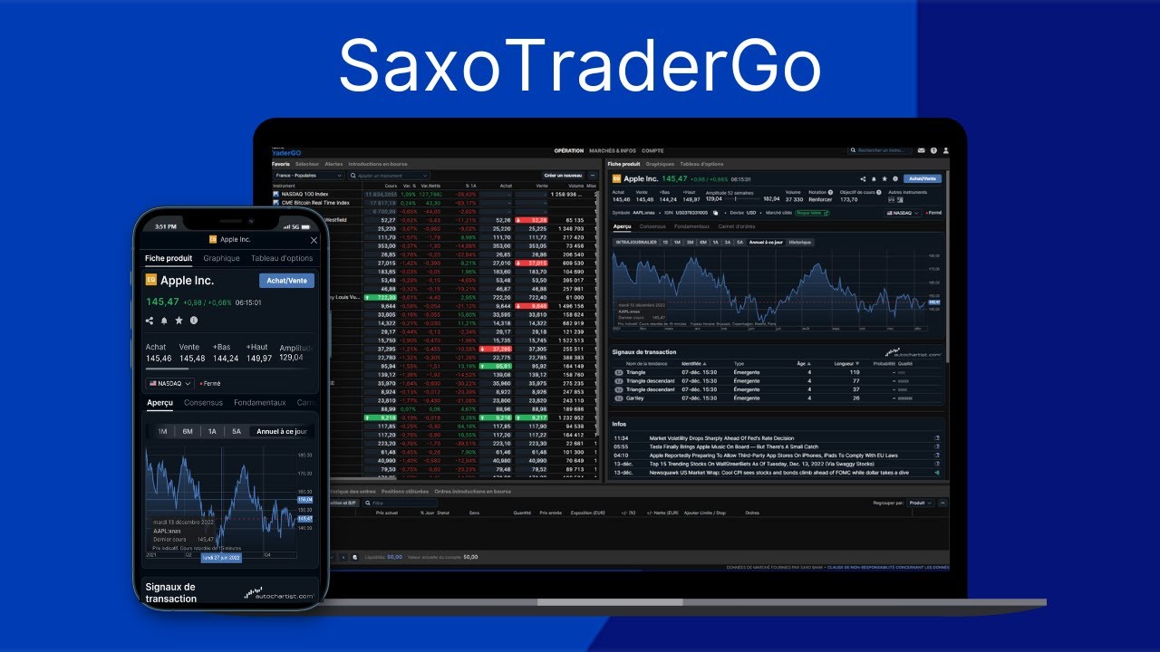 Présentation de la plateforme SaxoTraderGO