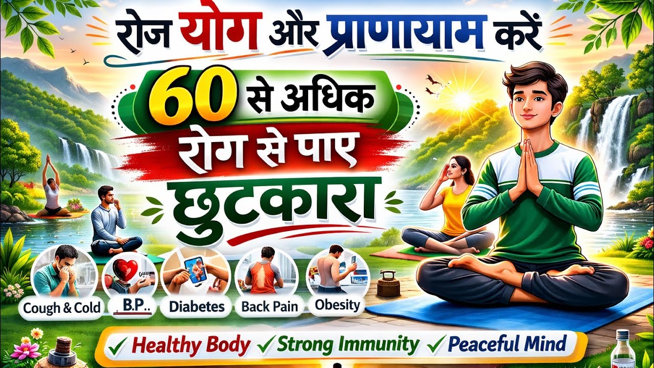 रोज योग ओर प्राणायाम करे60 से अधिकरोग से पाए छुटकारा Bhupendra Yoga & Wellness