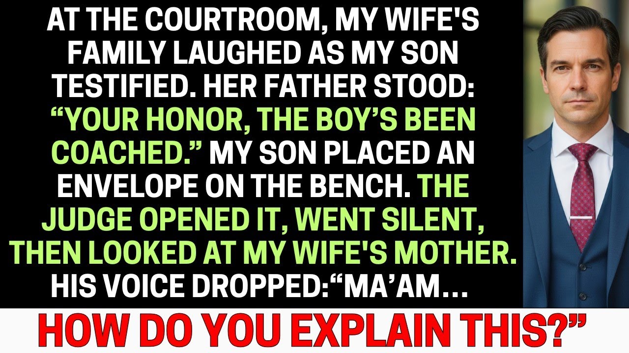 At custody hearing, they called my son a liar—until the judge opened the envelope he gave him,