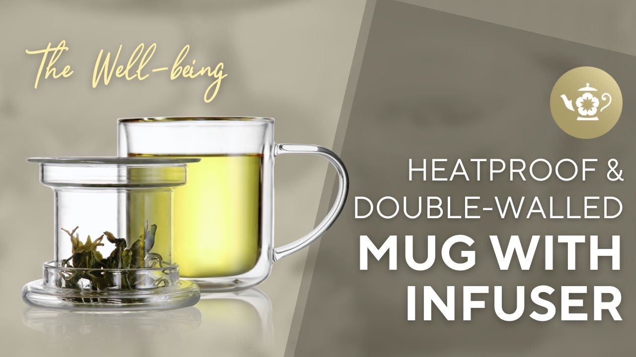 Double-Walled Brewing Mug with Infuser: The Well Being Mug by Teabloom