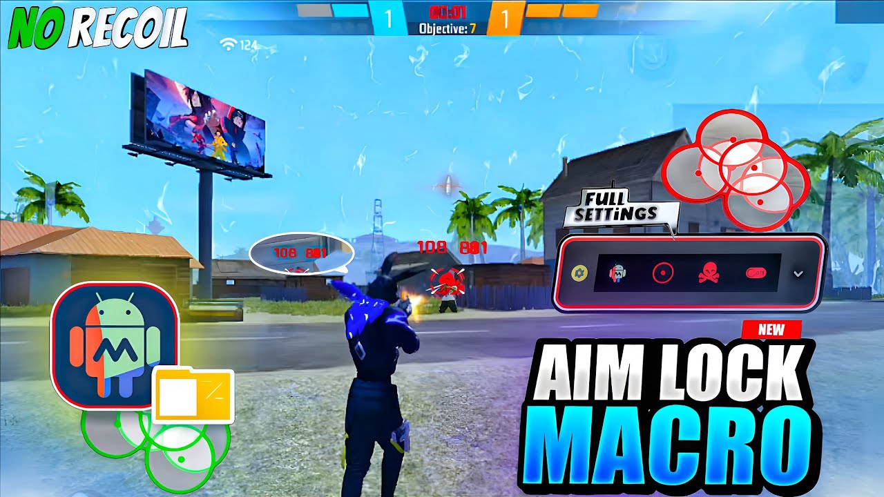 AIM LOCK MacroDroid Macro Free Fire 2025 ⚙️ | 100% Secret Headshot Settings 🇧🇷