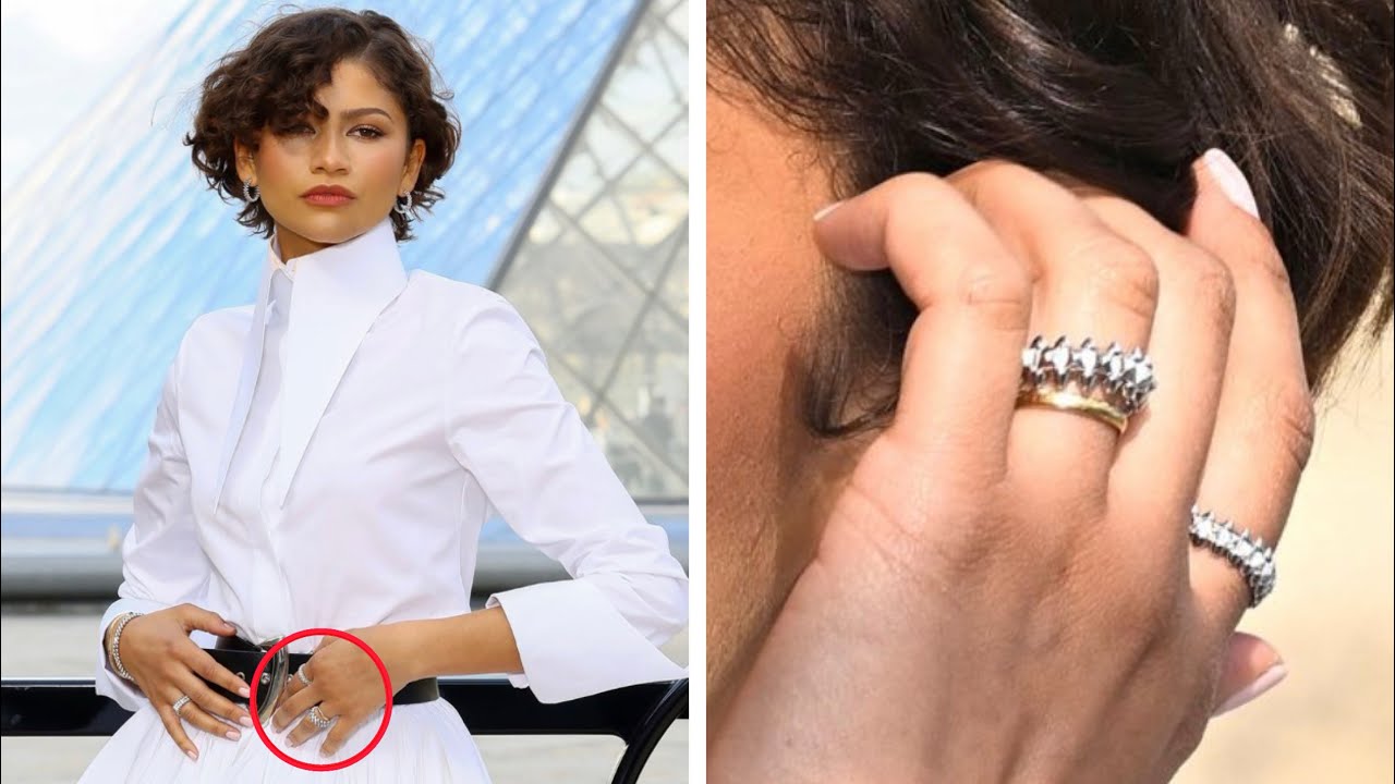 Zendaya Sparks Secret Wedding Rumors After Wearing Gold Band at Paris Fashion Week