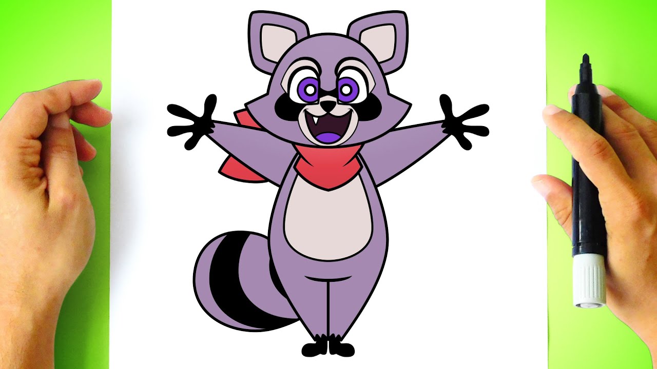 How to DRAW RAMBLEY RACCOON - Indigo Park