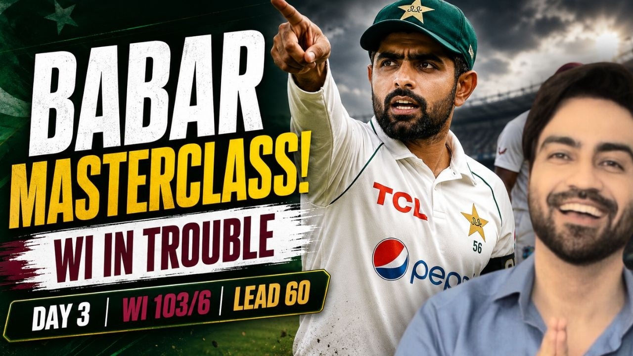 Babar Azam&rsquo;s BRILLIANT Captaincy Puts West Indies in Trouble! | PAK vs WI Day 3