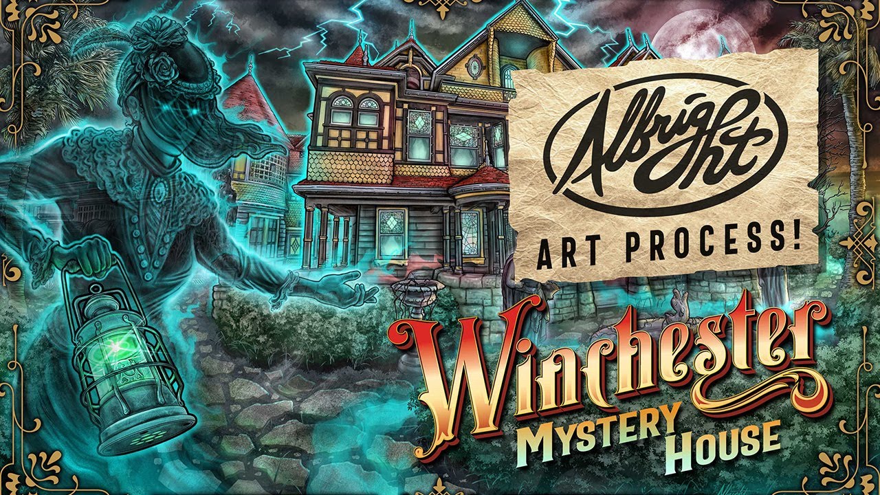 Winchester Mystery House Pinball • Brad Albright's Art Process: Backglass