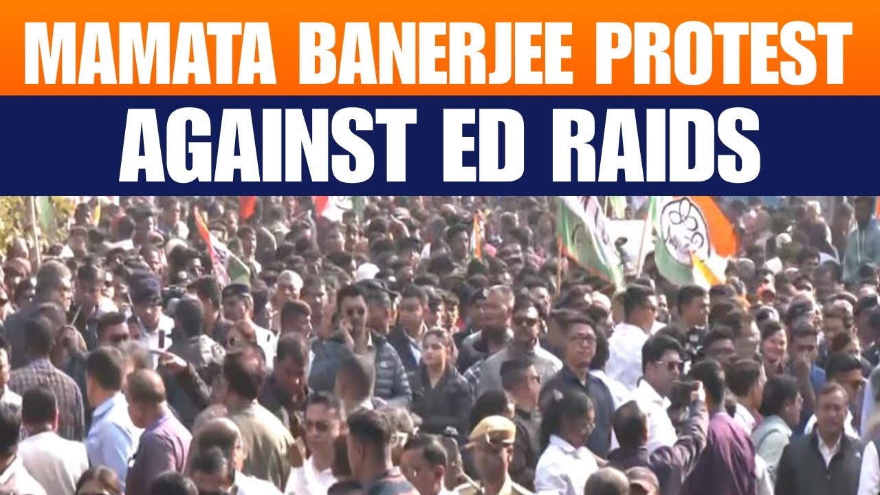 LIVE: West Bengal CM Mamata Banerjee holds protest against ED raids at I-PAC office | Kolkata | BJP