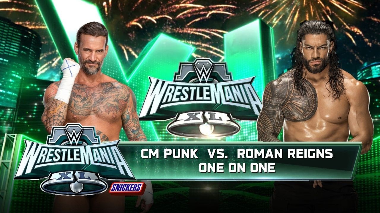 CM Punk vs Roman Reigns Wrestlemania XL WWE 2K25