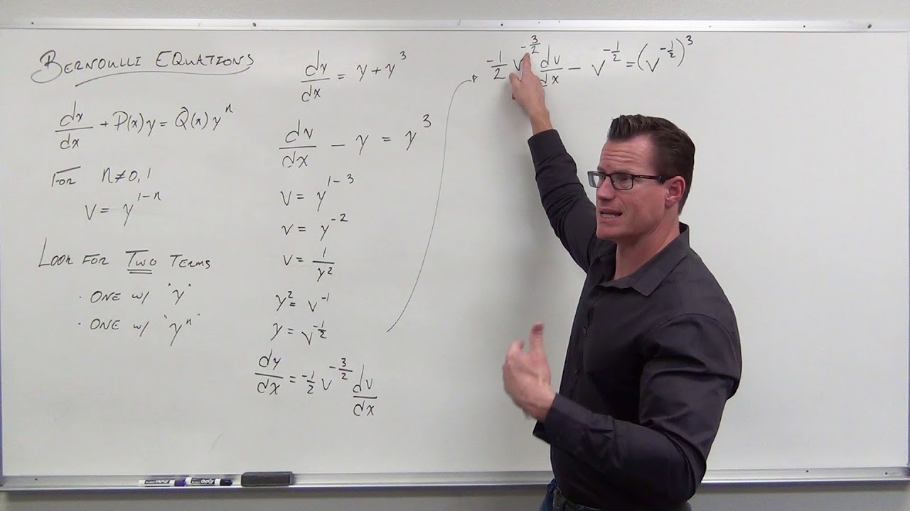 How to Solve Bernoulli Differential Equations (Differential Equations 23)