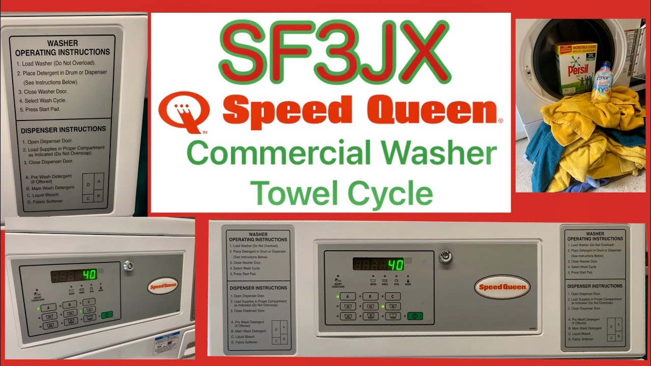 Speed Queen SF3JX, American Commercial Washer, Towel Cycle Using Persil Bio @TheLaundryCentre