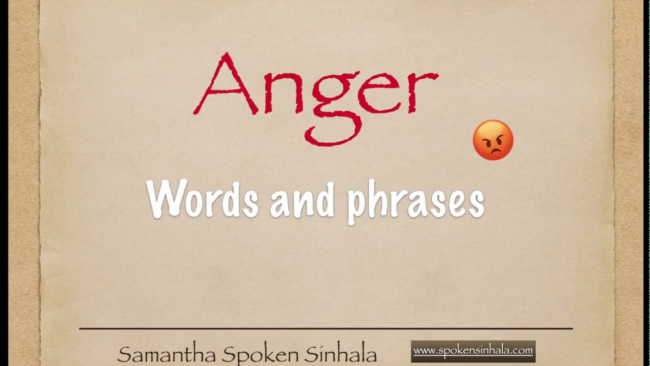 Angry words and phrases Sinhala