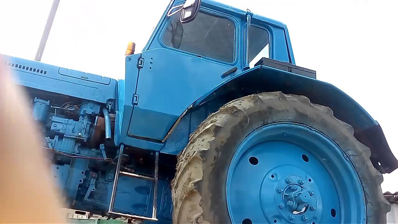 Запуск трактора МТЗ 80 с пускача через электростартер.