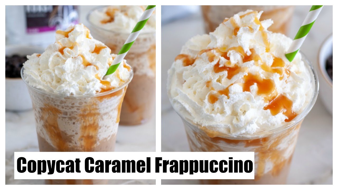 CARAMEL FRAPPUCCINO // How to make a caramel frappuccino // Starbucks copykat recipe