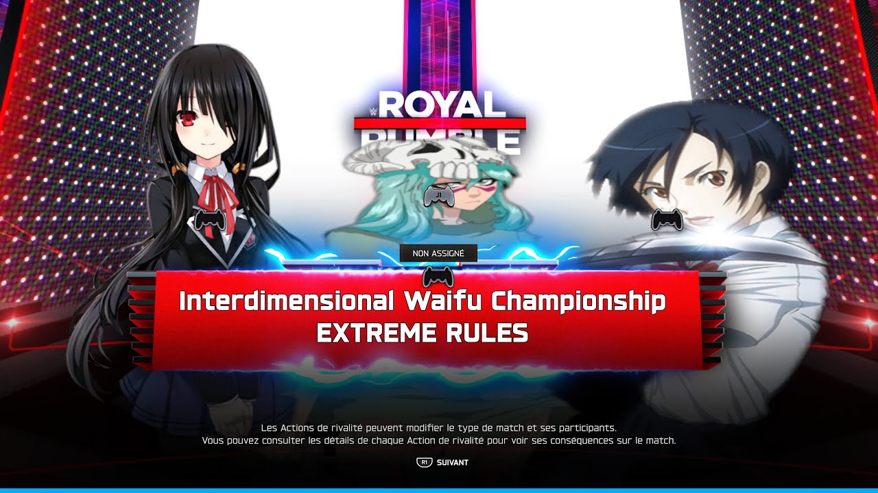 Wwe 2k25 . Interdimensional Waifu Championship . Kurumi vs Nelliel vs Saya