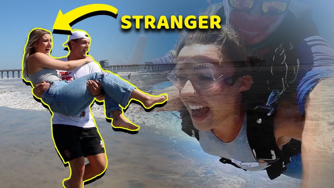 SKYDIVING DATE WITH A STRANGER!