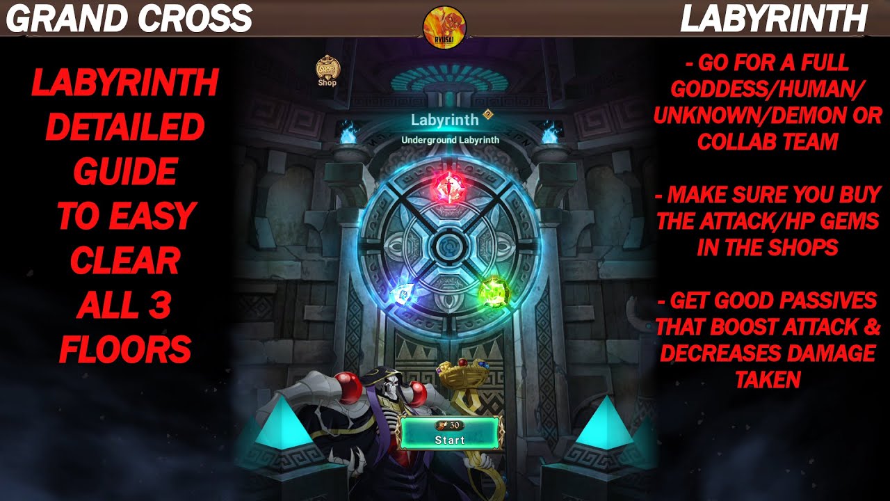 GRAND CROSS || LABYRINTH || DETAILED GUIDE TO EASY CLEAR IT AND GET ALL REWARDS IN THE SHOP FAST!!