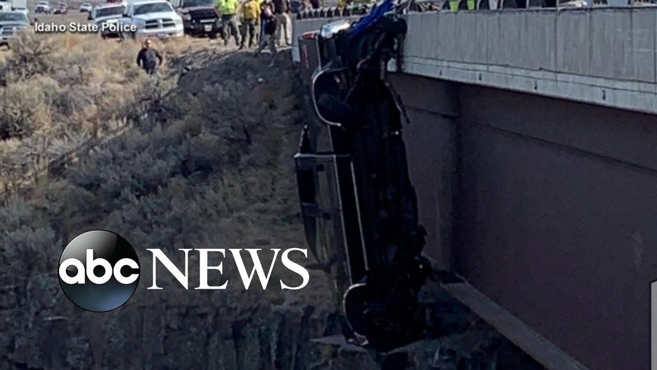 Couple rescued from truck hanging hundreds of feet over bridge l GMA