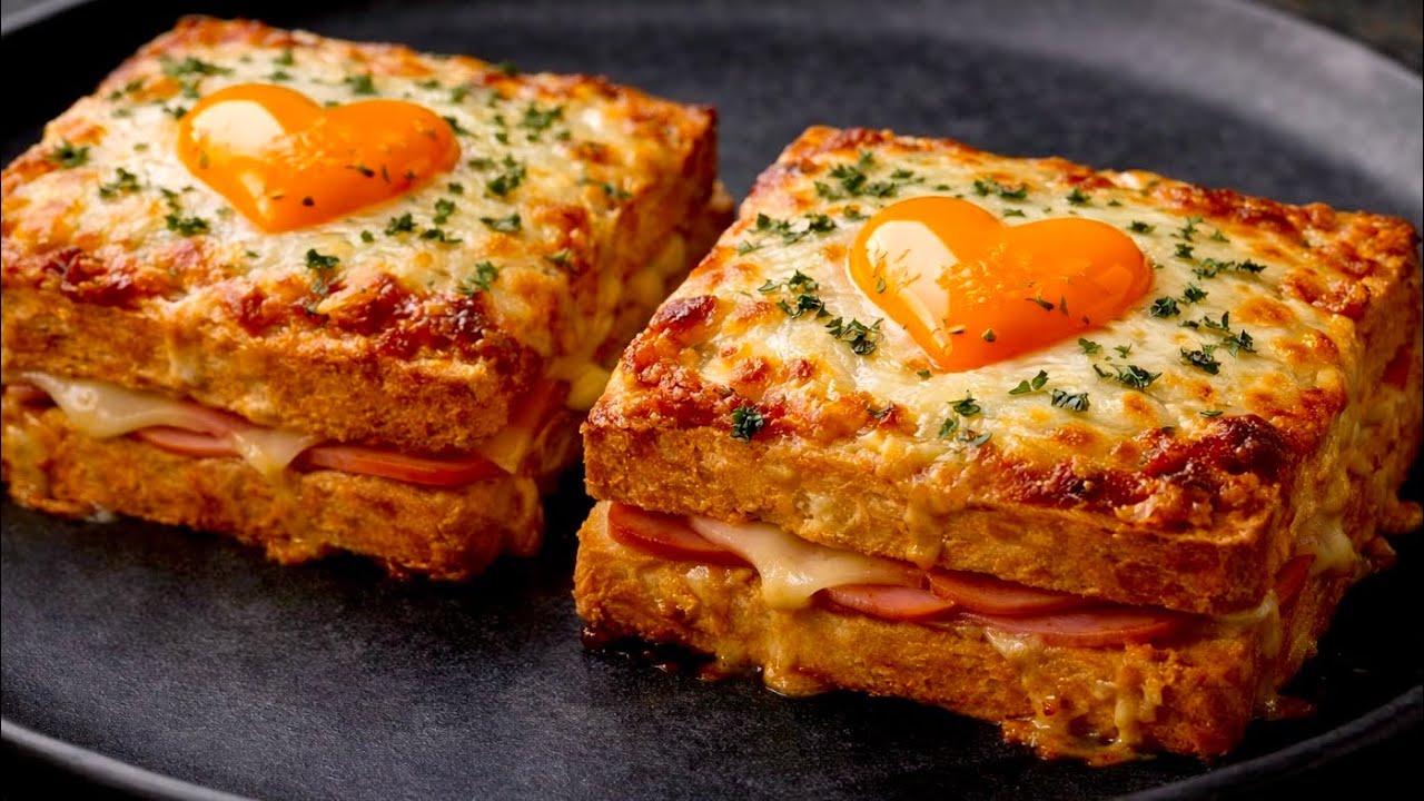 Такого вкусного завтрака у вас еще не было — яичный тост из духовки за 5 минут