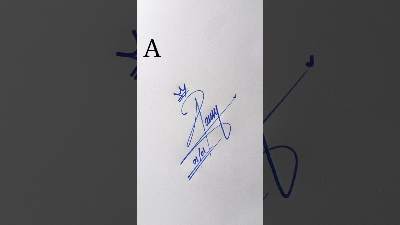 Unique A letter signature style #signatureideas #calligraphyart