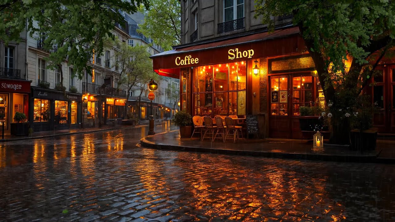 Paris Street Vibes on a Rainy Day ☕ Relaxing Jazz Coffee Music for Work, Study & Chill