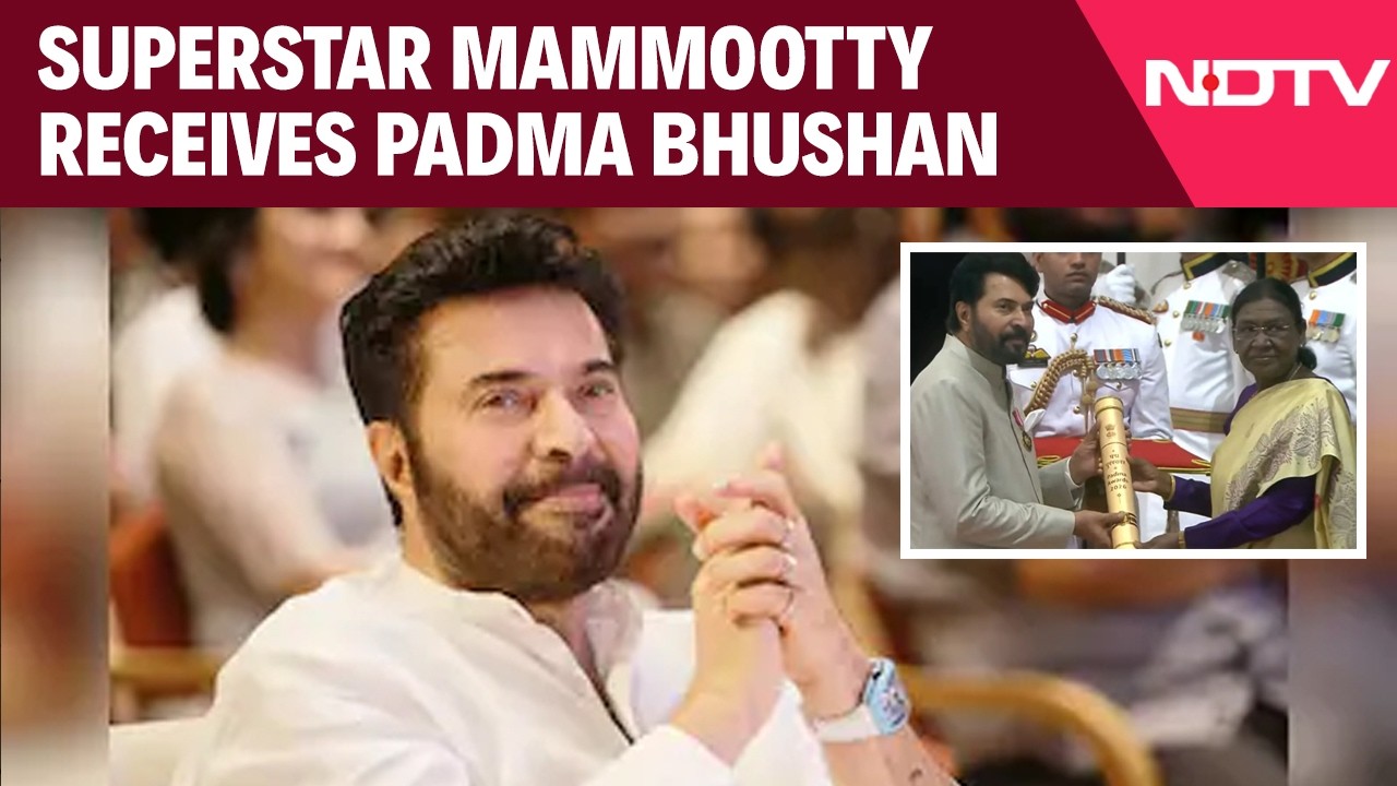 Padmashree Awards 2026 | Malayalam Superstar Mammootty Receives Padma Bhushan