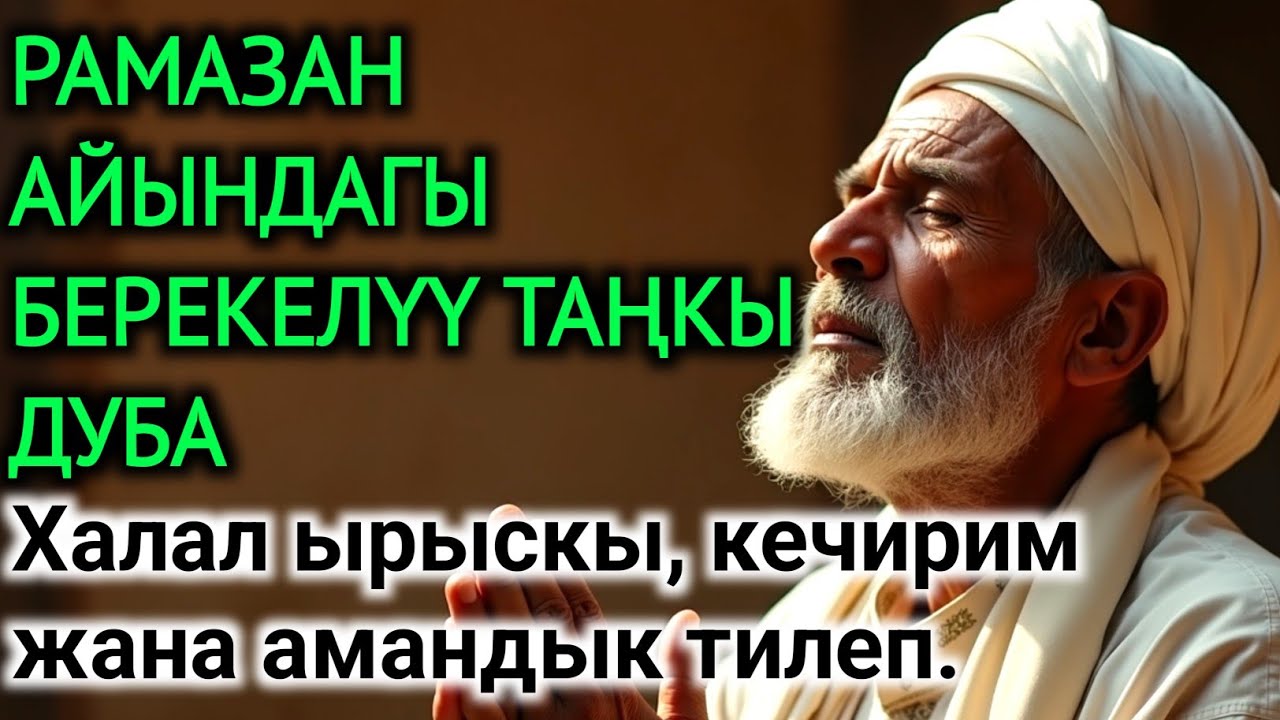 Рамазан айындагы берекелүү таңкы дуба – Халал ырыскы, кечирим жана амандык тилеп.