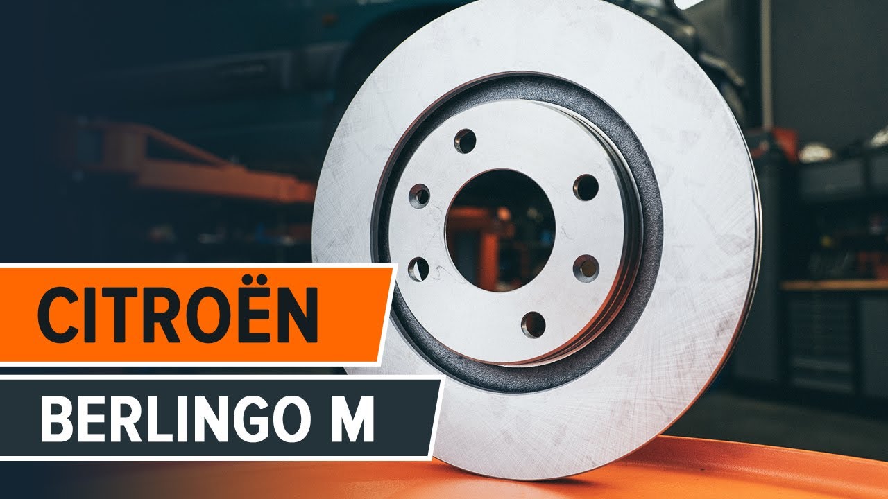 Come sostituire dischi freno della parte anteriore su CITROËN BERLINGO M [VIDEO TUTORIAL DI AUTODOC]
